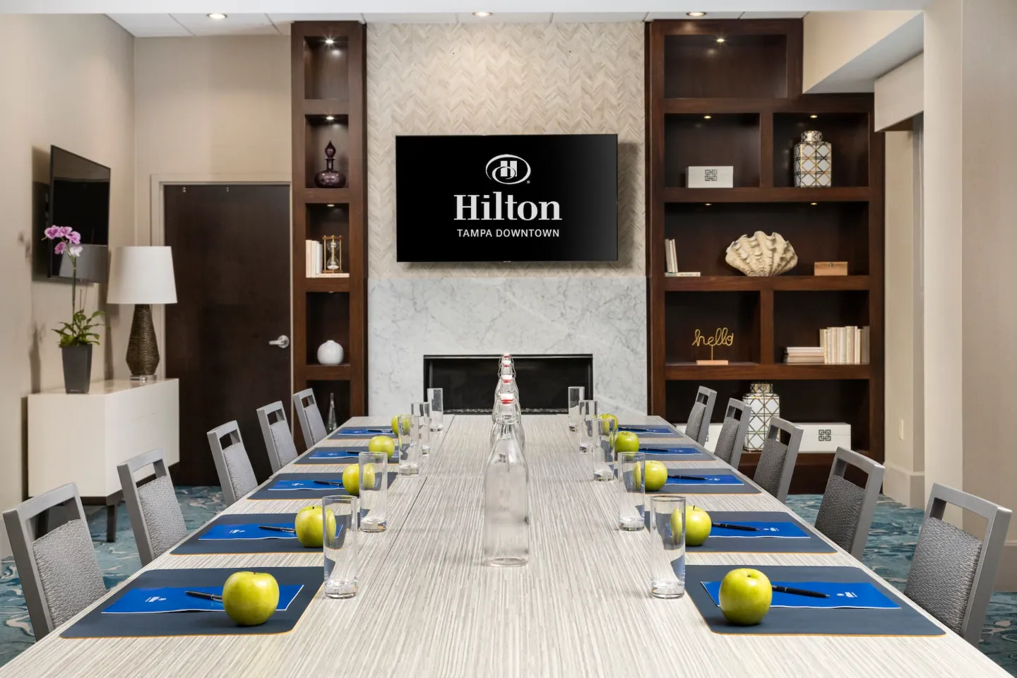 Boardroom meeting setup