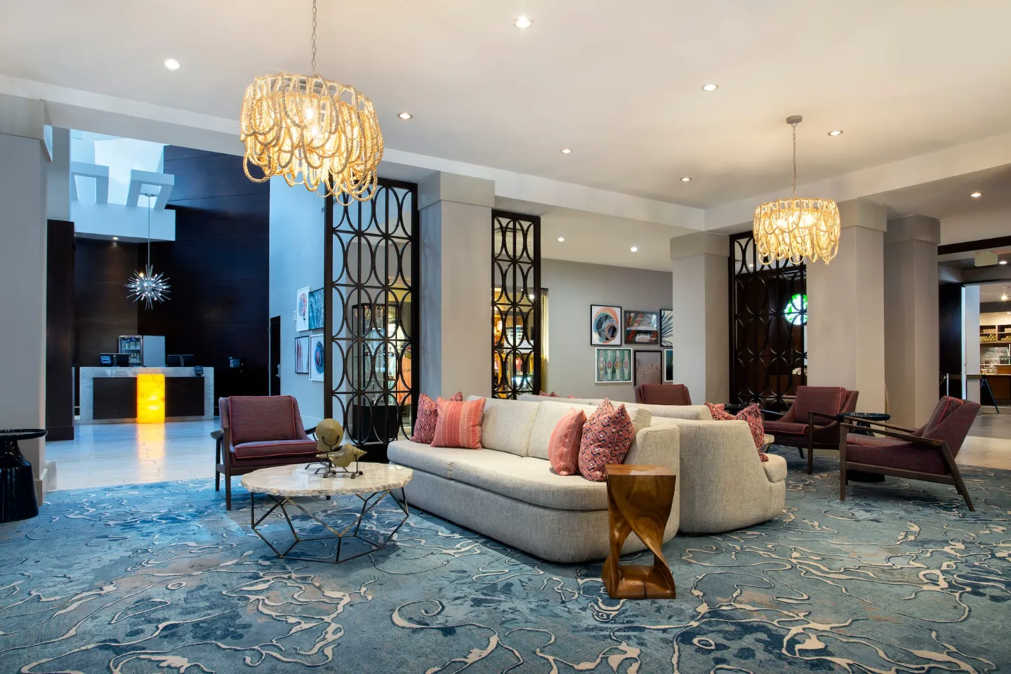 Hotel lobby lounge